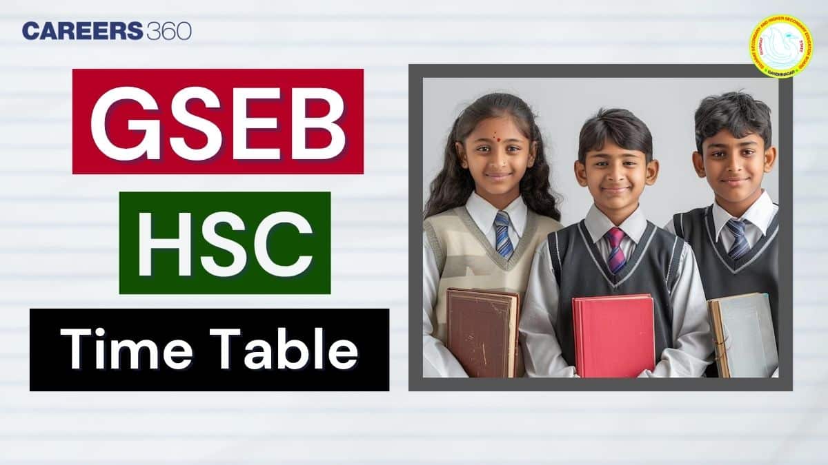GSEB HSC Time Table 2026 PDF, Check Gujarat Board Std 12 Exam Dates